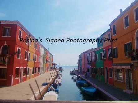 Signed Photography Print- Burano Island,Venice