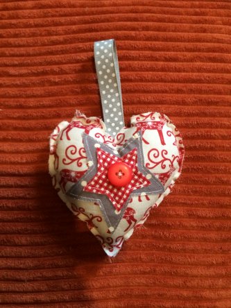 Reindeer Heart shaped door hanger