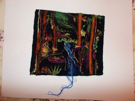 'Psychedelic Forest' Embroidery Piece  