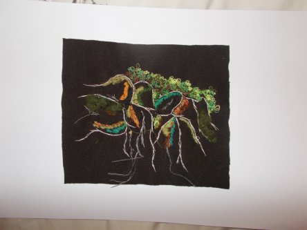 'Mossy Rocks' Embroidery piece