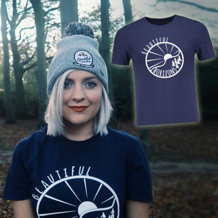 X Large 'Beautiful Horizons' Blue T Shirt