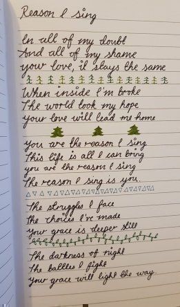 Handwritten Lyric Book with Personalised Note