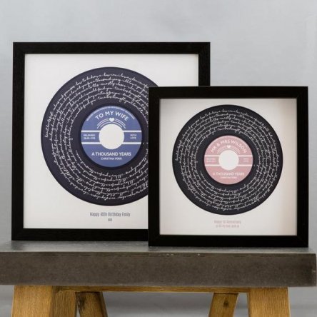 Limited Edition Song Lyric Art
