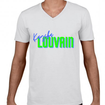 White V-Neck (Green logo)