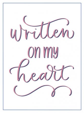 'Child' lyric art - 'Written on my heart'
