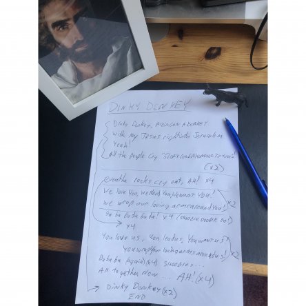 One of a Kind, Handwritten Lyric Sheets