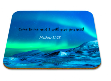 2 coasters with encouraging scripture