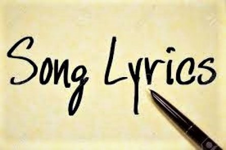 Handwritten lyrics with autograph
