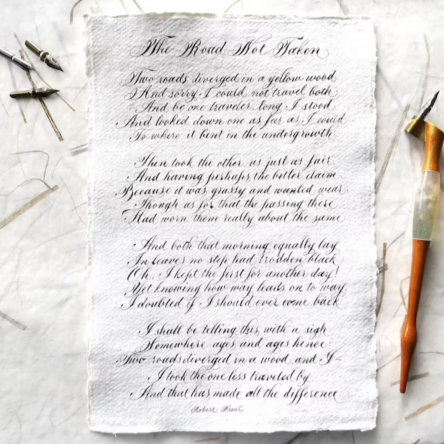Handwritten Lyric Sheet