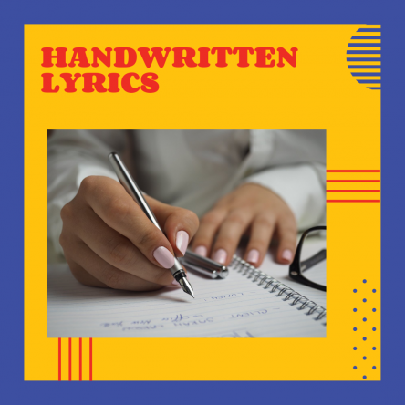 Handwritten lyrics