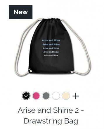 ARISE AND SHINE DRAW BAG