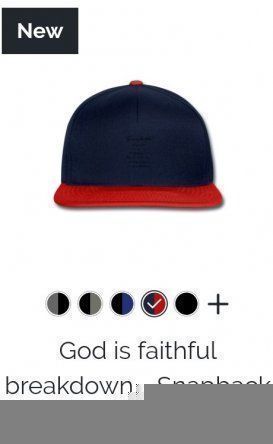 GOD IS FAITHFUL FACE CAP