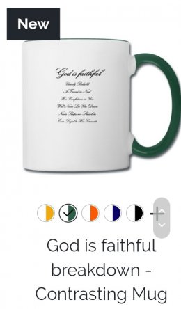 GOD IS FAITHFUL CONTRASTING MUG