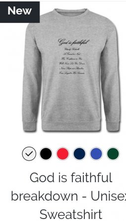 GOD IS FAITHFUL UNISEX SWEAT SHIRT