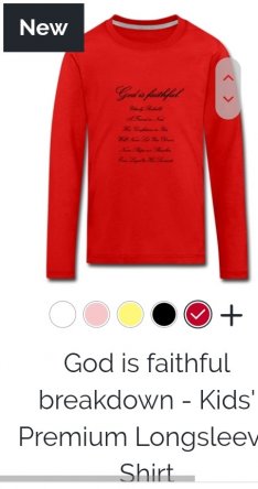GOD IS FAITHFUL KID'S LONG SLEEVE SHIRT