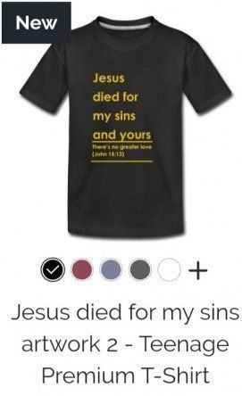 JESUS DIED FOR MY SINS AND YOURS PREMIUM SHIRT