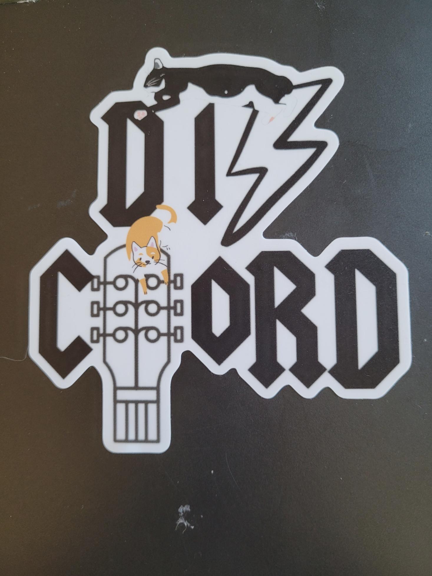 Dis Chord Cats Die Cut Sticker