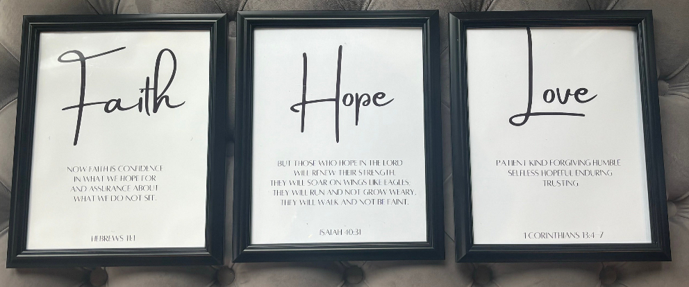Faith Hope Love Word Art (Digital download)
