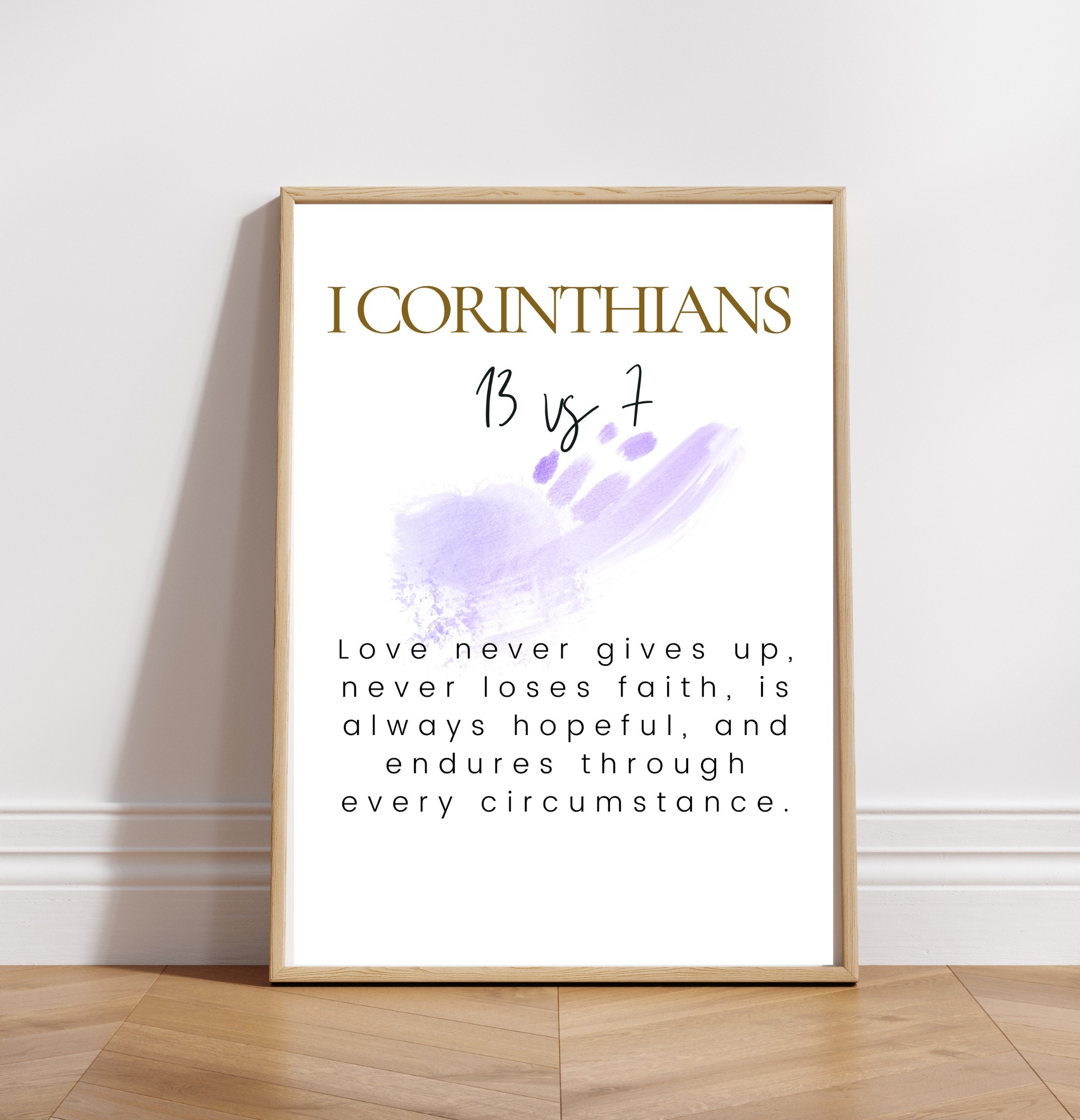 Framed Custom Bible Verse Word Art (A4)