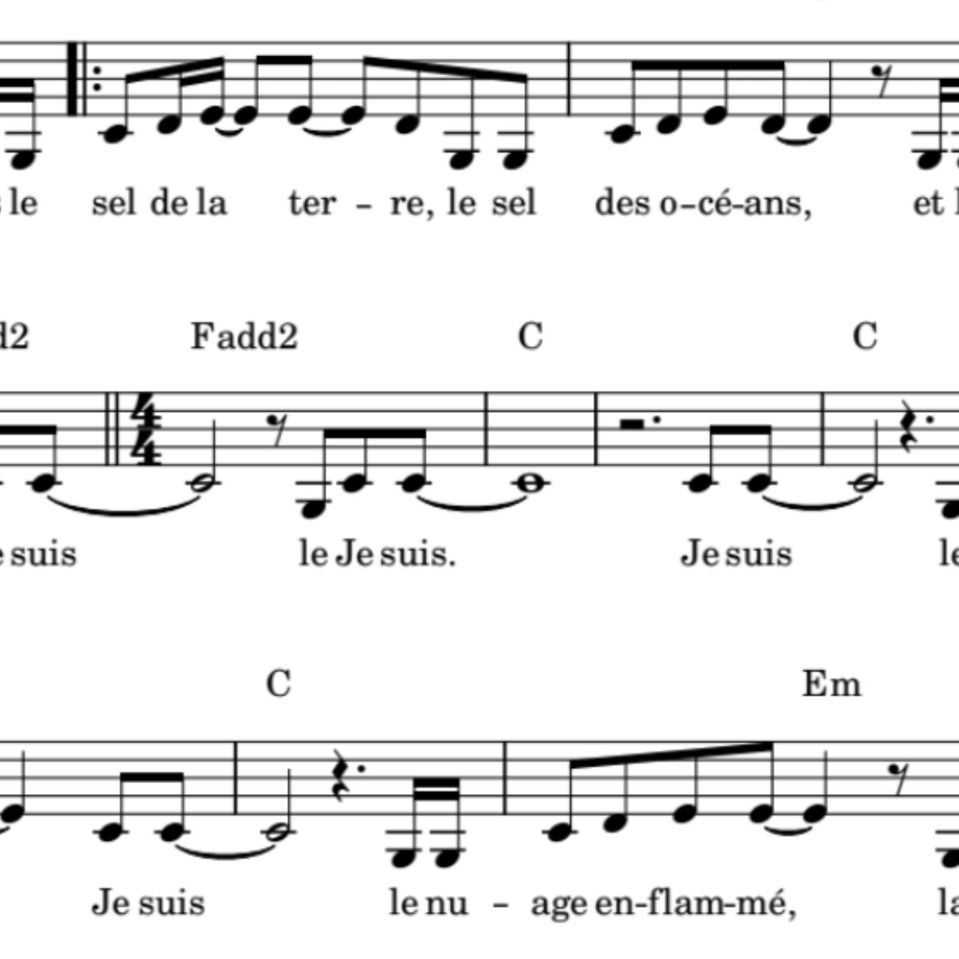 Sheet Music: Je suis