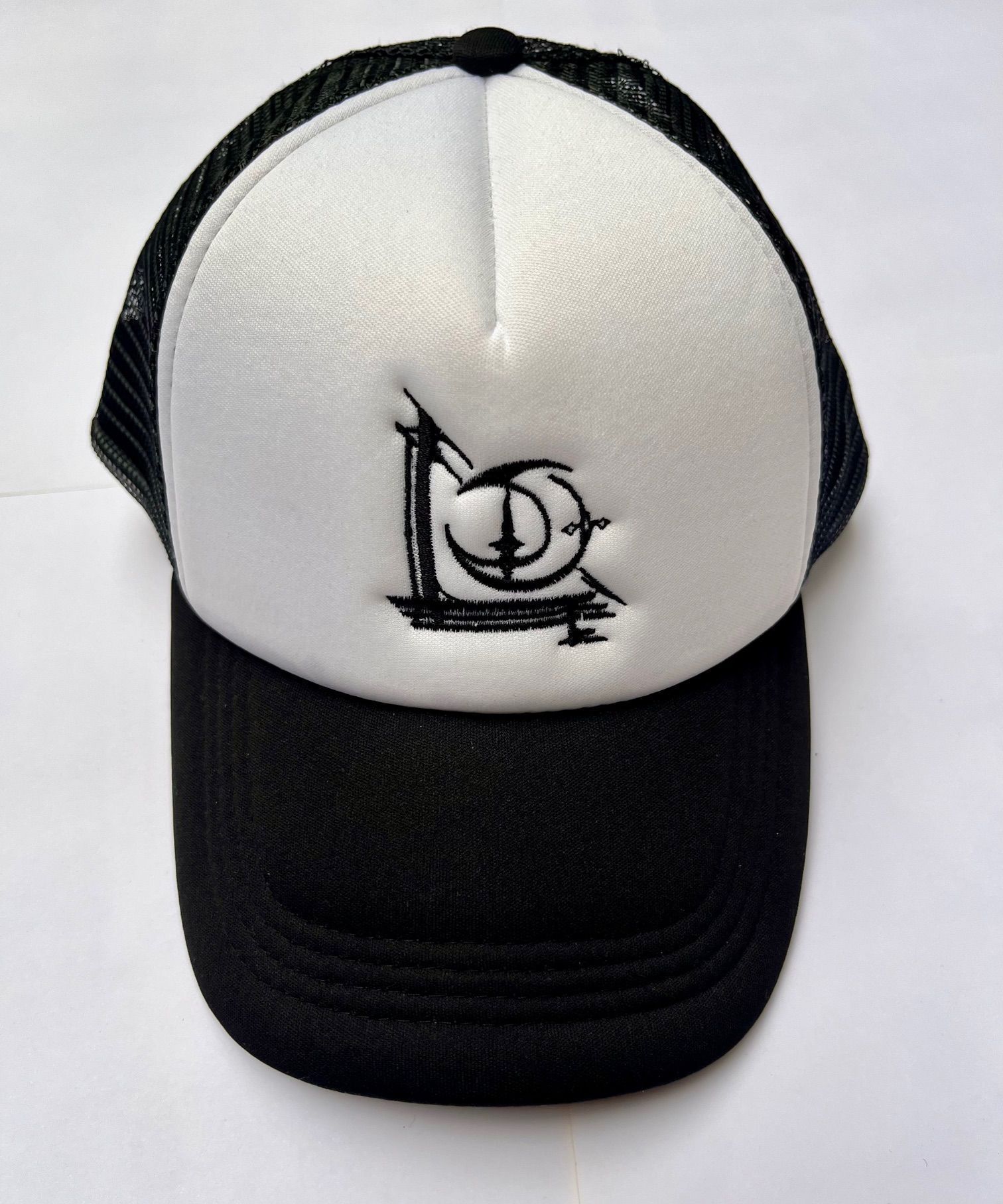 L&TD 'Sigil' Logo Snapback Trucker Cap  - Black on White / Black Cap