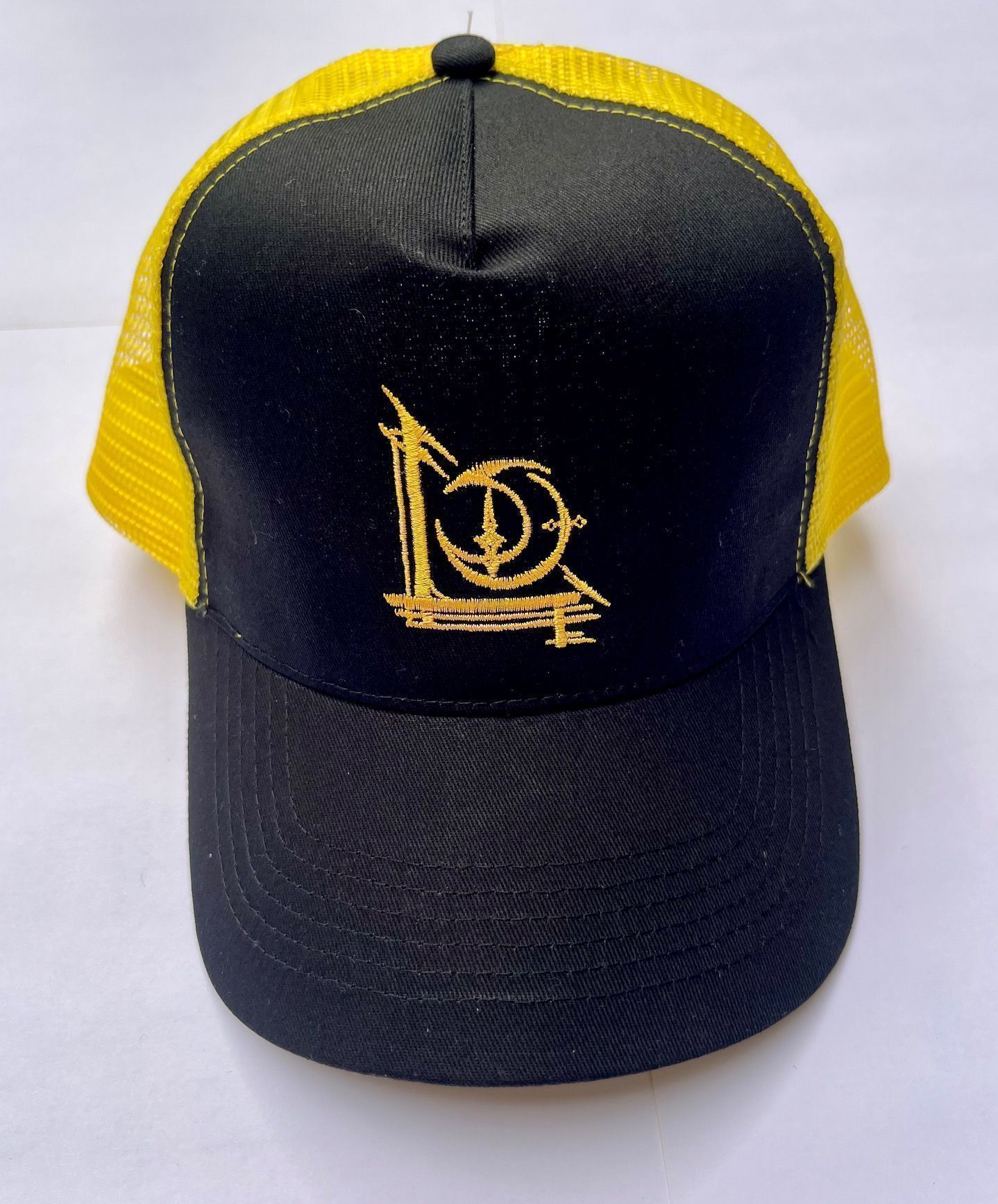 L&TD 'Sigil' Logo Snapback Trucker Cap – Yellow on Black/Yellow Cap
